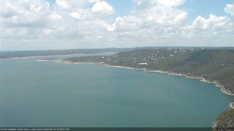 Lake Travis webcam, June 19, 2020 12:45 PM CT
