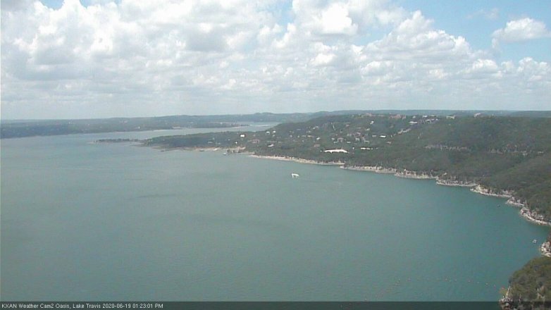 Lake Travis webcam, June 19, 2020 1:25 PM CT