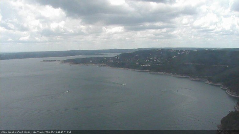 Lake Travis webcam, June 19, 2020 1:45 PM CT