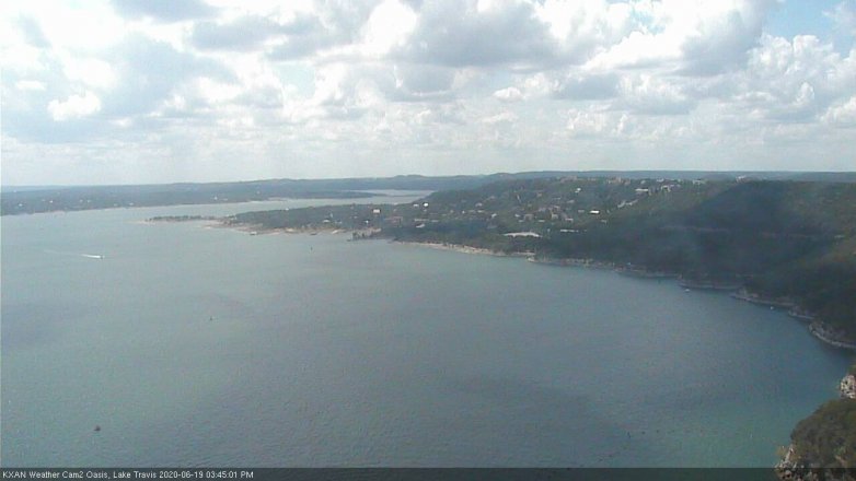 Lake Travis webcam, June 19, 2020 3:45 PM CT