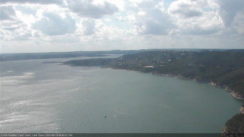Lake Travis webcam, June 19, 2020 4:45 PM CT