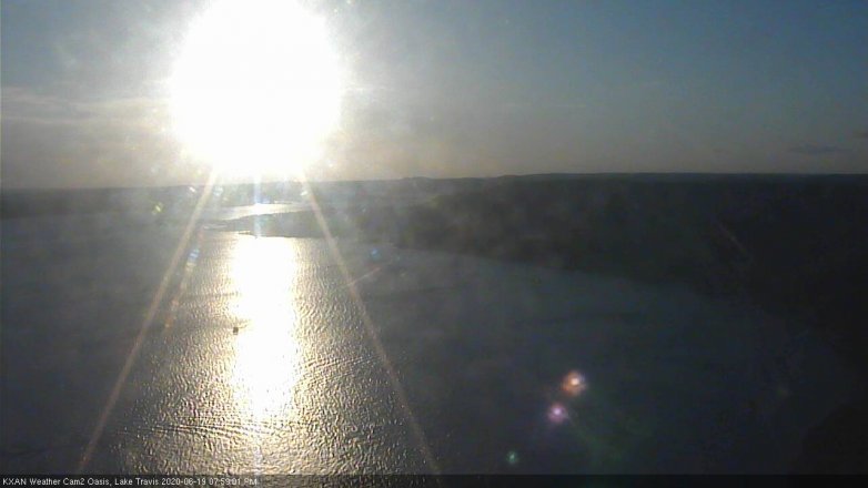Lake Travis webcam, June 19, 2020 8:00 PM CT