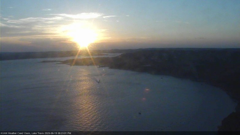 Lake Travis webcam, June 19, 2020 8:25 PM CT