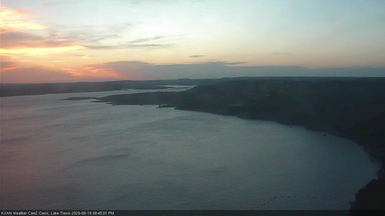 Lake Travis webcam, June 19, 2020 8:45 PM CT