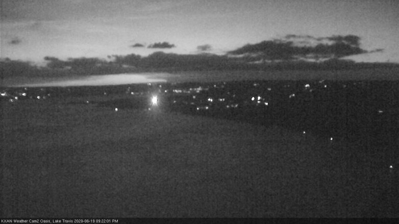 Lake Travis webcam, June 19, 2020 9:25 PM CT