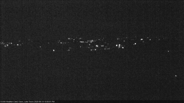 Lake Travis webcam, June 19, 2020 10:00 PM CT