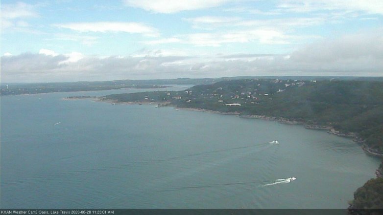 Lake Travis webcam, June 20, 2020 11:25 AM CT
