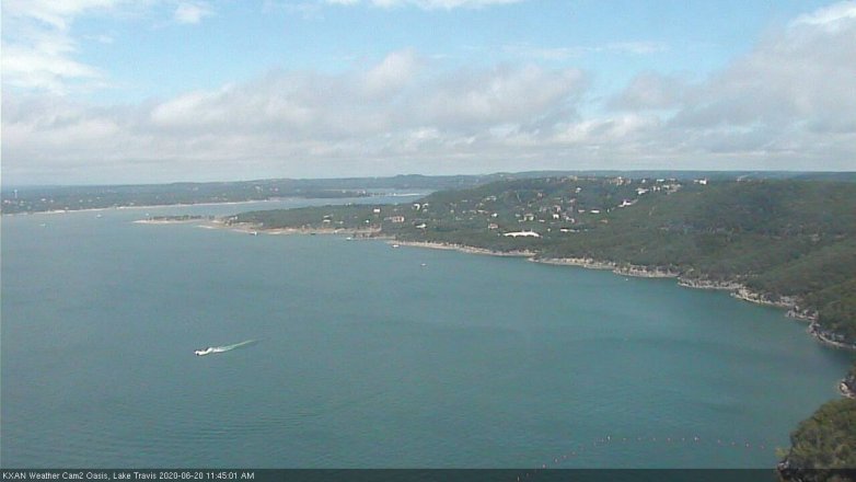 Lake Travis webcam, June 20, 2020 11:45 AM CT