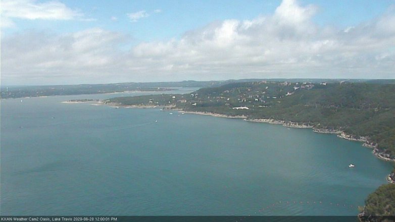 Lake Travis webcam, June 20, 2020 12:00 PM CT
