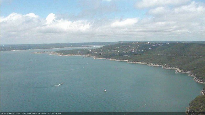 Lake Travis webcam, June 20, 2020 12:25 PM CT