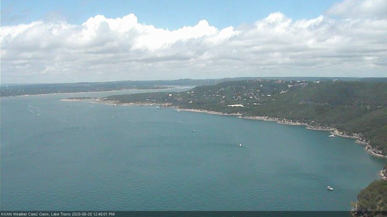 Lake Travis webcam, June 20, 2020 12:45 PM CT