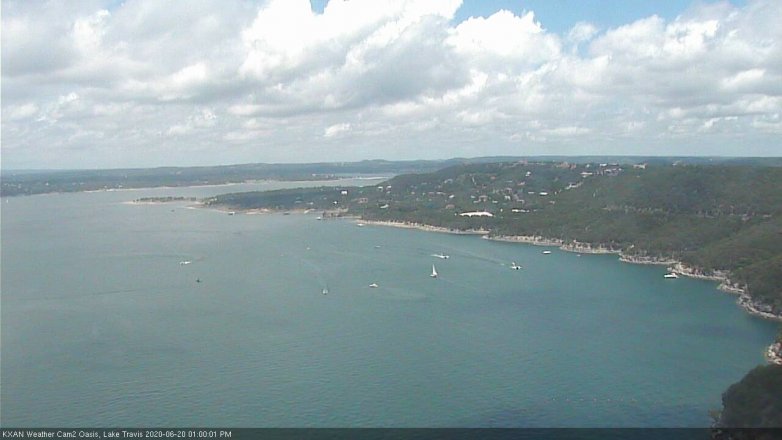 Lake Travis webcam, June 20, 2020 1:00 PM CT