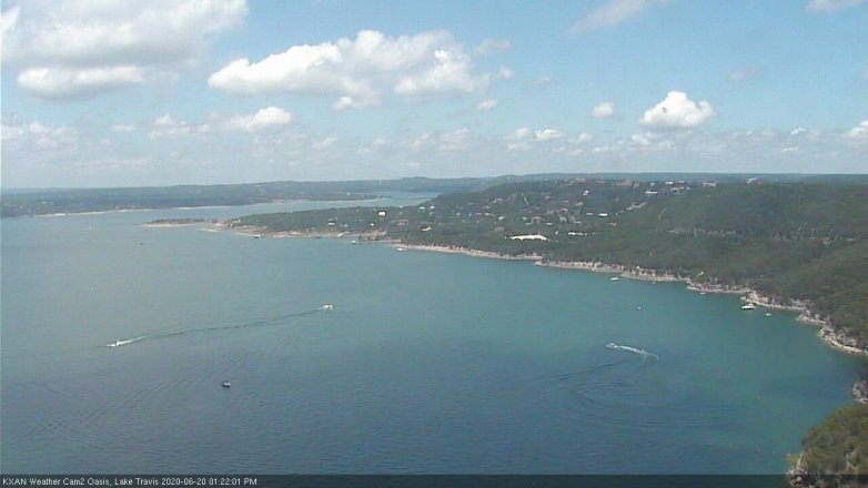 Lake Travis webcam, June 20, 2020 1:25 PM CT