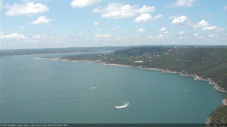 Lake Travis webcam, June 20, 2020 2:00 PM CT