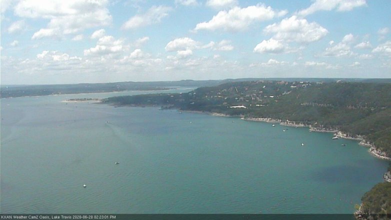 Lake Travis webcam, June 20, 2020 2:25 PM CT