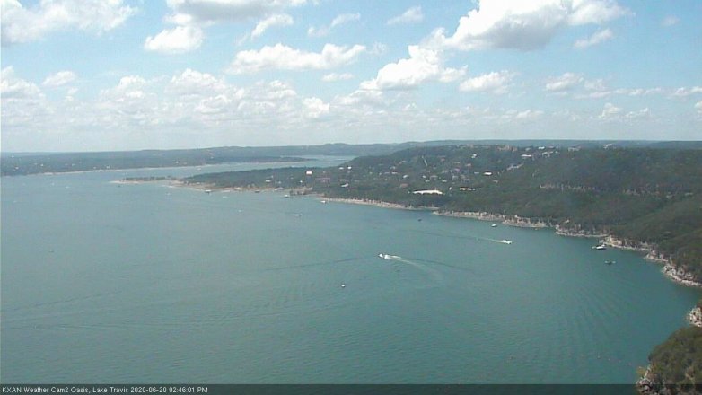 Lake Travis webcam, June 20, 2020 2:45 PM CT