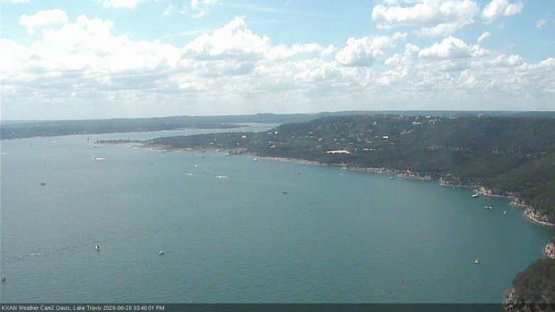 Lake Travis webcam, June 20, 2020 3:45 PM CT