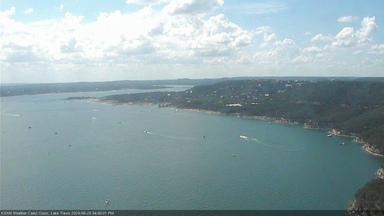 Lake Travis webcam, June 20, 2020 4:00 PM CT