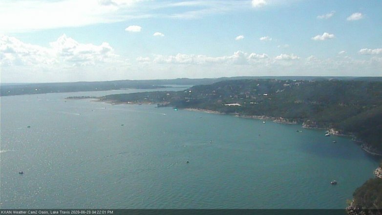 Lake Travis webcam, June 20, 2020 4:25 PM CT