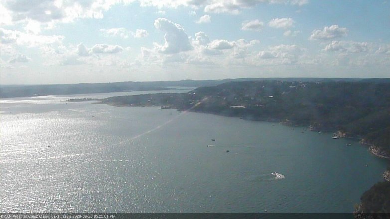 Lake Travis webcam, June 20, 2020 5:25 PM CT