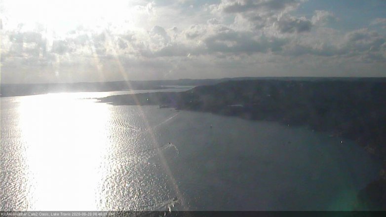Lake Travis webcam, June 20, 2020 6:45 PM CT