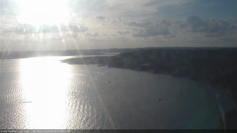 Lake Travis webcam, June 20, 2020 7:00 PM CT