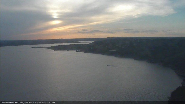 Lake Travis webcam, June 20, 2020 8:00 PM CT