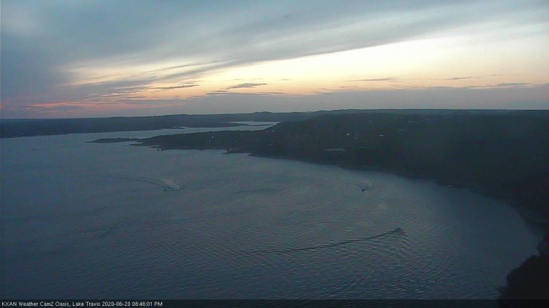 Lake Travis webcam, June 20, 2020 8:45 PM CT