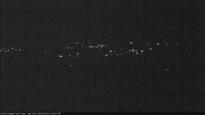 Lake Travis webcam, June 20, 2020 11:00 PM CT