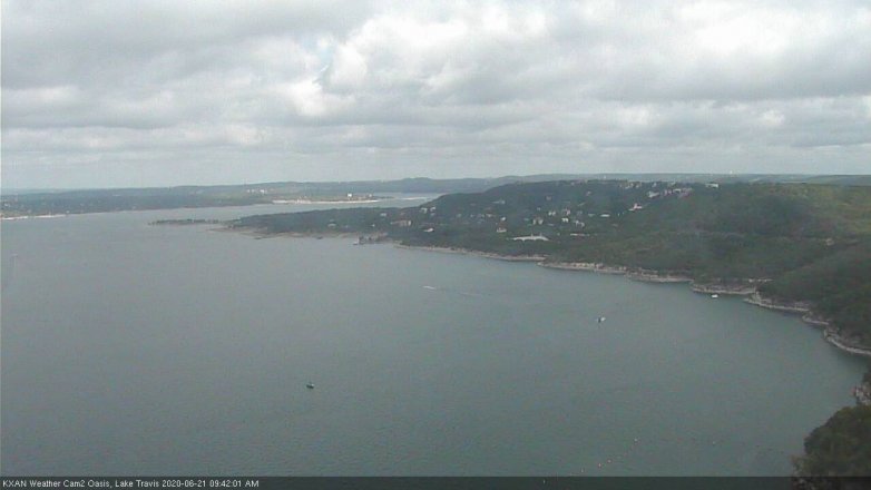 Lake Travis webcam, June 21, 2020 9:45 AM CT