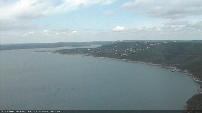 Lake Travis webcam, June 21, 2020 12:00 PM CT