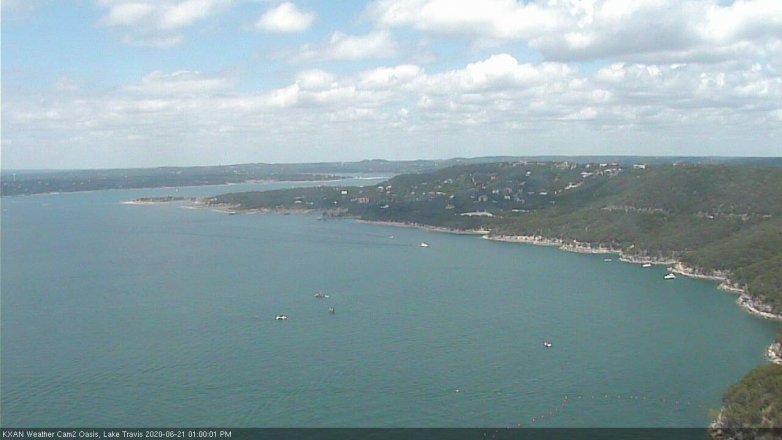 Lake Travis webcam, June 21, 2020 1:00 PM CT