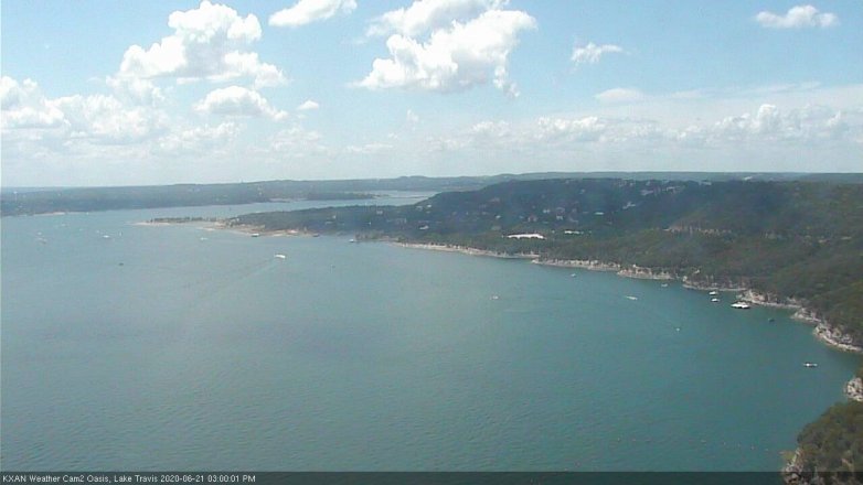Lake Travis webcam, June 21, 2020 3:00 PM CT