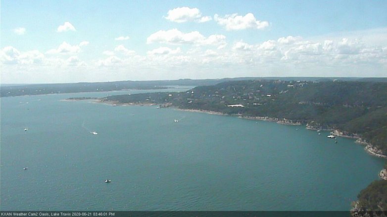 Lake Travis webcam, June 21, 2020 3:45 PM CT
