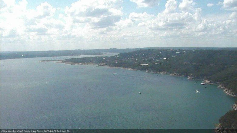 Lake Travis webcam, June 21, 2020 4:25 PM CT