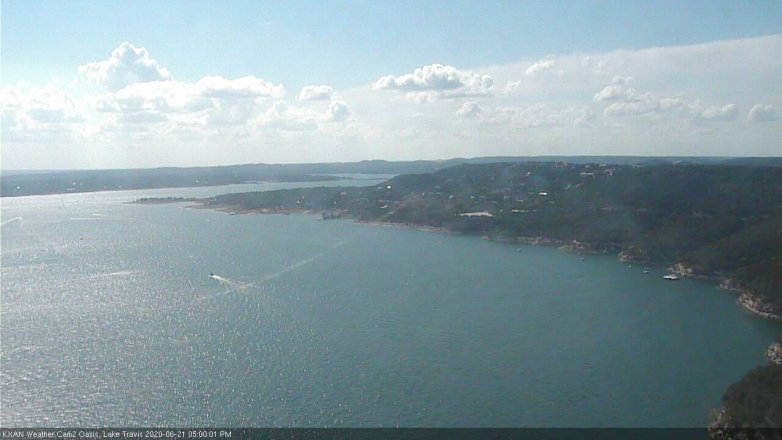 Lake Travis webcam, June 21, 2020 5:00 PM CT