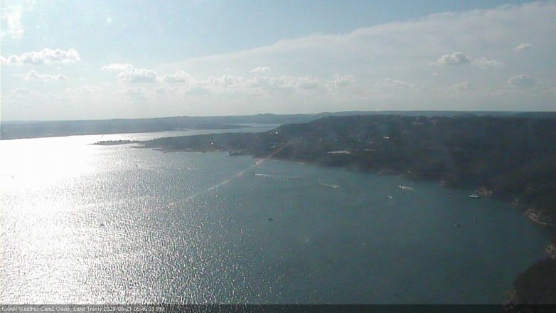Lake Travis webcam, June 21, 2020 5:45 PM CT