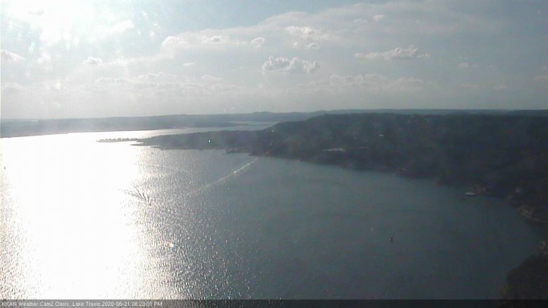 Lake Travis webcam, June 21, 2020 6:25 PM CT