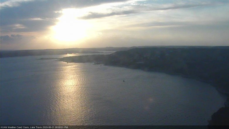 Lake Travis webcam, June 21, 2020 8:00 PM CT