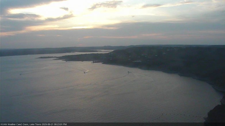 Lake Travis webcam, June 21, 2020 8:25 PM CT