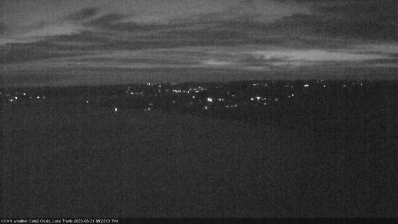 Lake Travis webcam, June 21, 2020 9:25 PM CT