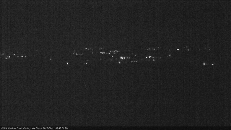 Lake Travis webcam, June 21, 2020 9:45 PM CT