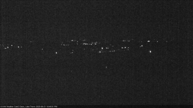 Lake Travis webcam, June 21, 2020 10:45 PM CT