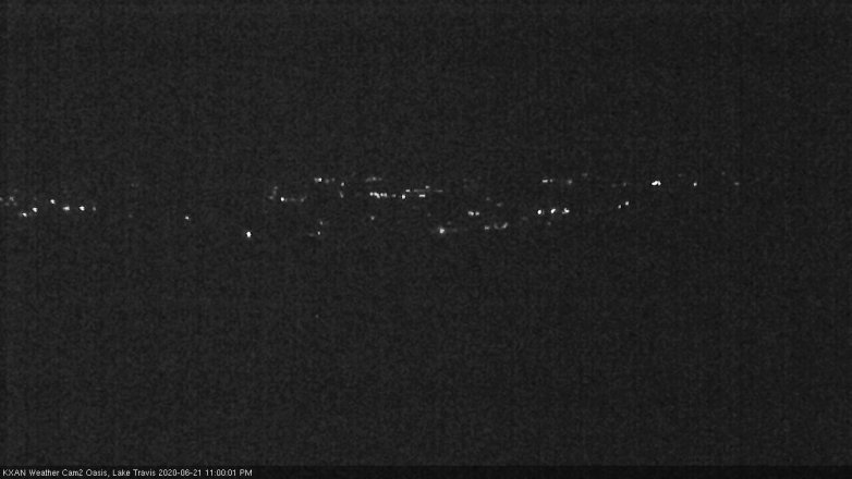 Lake Travis webcam, June 21, 2020 11:00 PM CT
