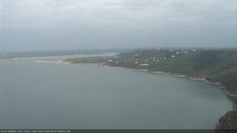 Lake Travis webcam, June 22, 2020 9:00 AM CT