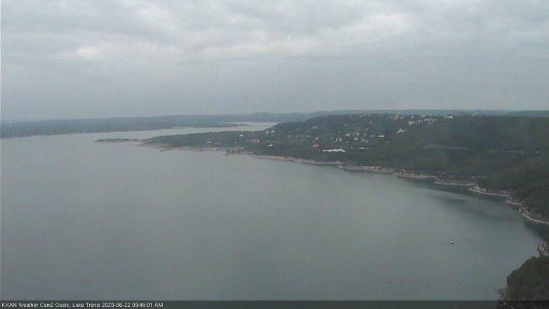 Lake Travis webcam, June 22, 2020 9:45 AM CT