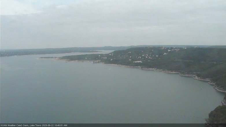 Lake Travis webcam, June 22, 2020 10:45 AM CT