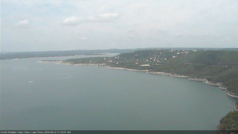 Lake Travis webcam, June 22, 2020 11:25 AM CT
