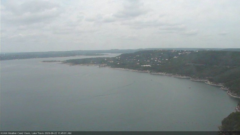 Lake Travis webcam, June 22, 2020 11:45 AM CT