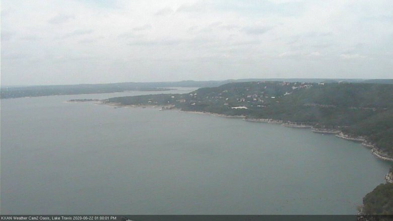 Lake Travis webcam, June 22, 2020 1:00 PM CT